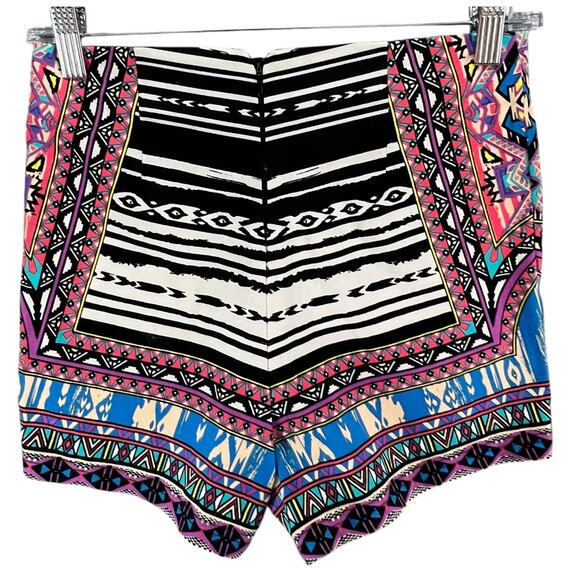 Flying Tomato Shorts Womens S Multicolor Tribal Aztec High Waisted Boho Festival - Picture 3 of 11